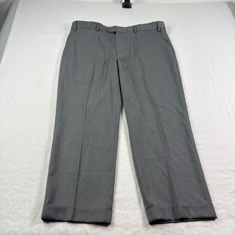 Loro Piana Wool Pants Mens 38x26 Gray Dress Slacks H Stockton Straight Leg